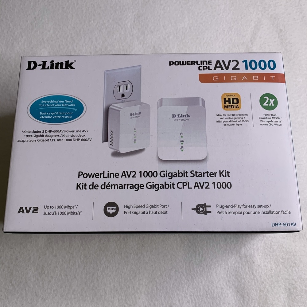 D Link powerline AV2 1000 network starter